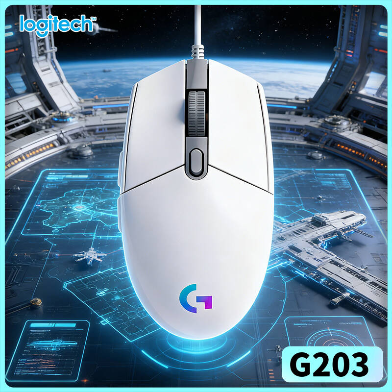 Logitech Mouse G203 - Mouse Gaming Logitech G203 Berkabel 200-8000