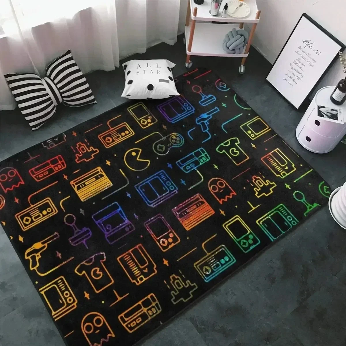 Esports Gaming Live - Karpet Gaming Esports Desain Piksel Hitam