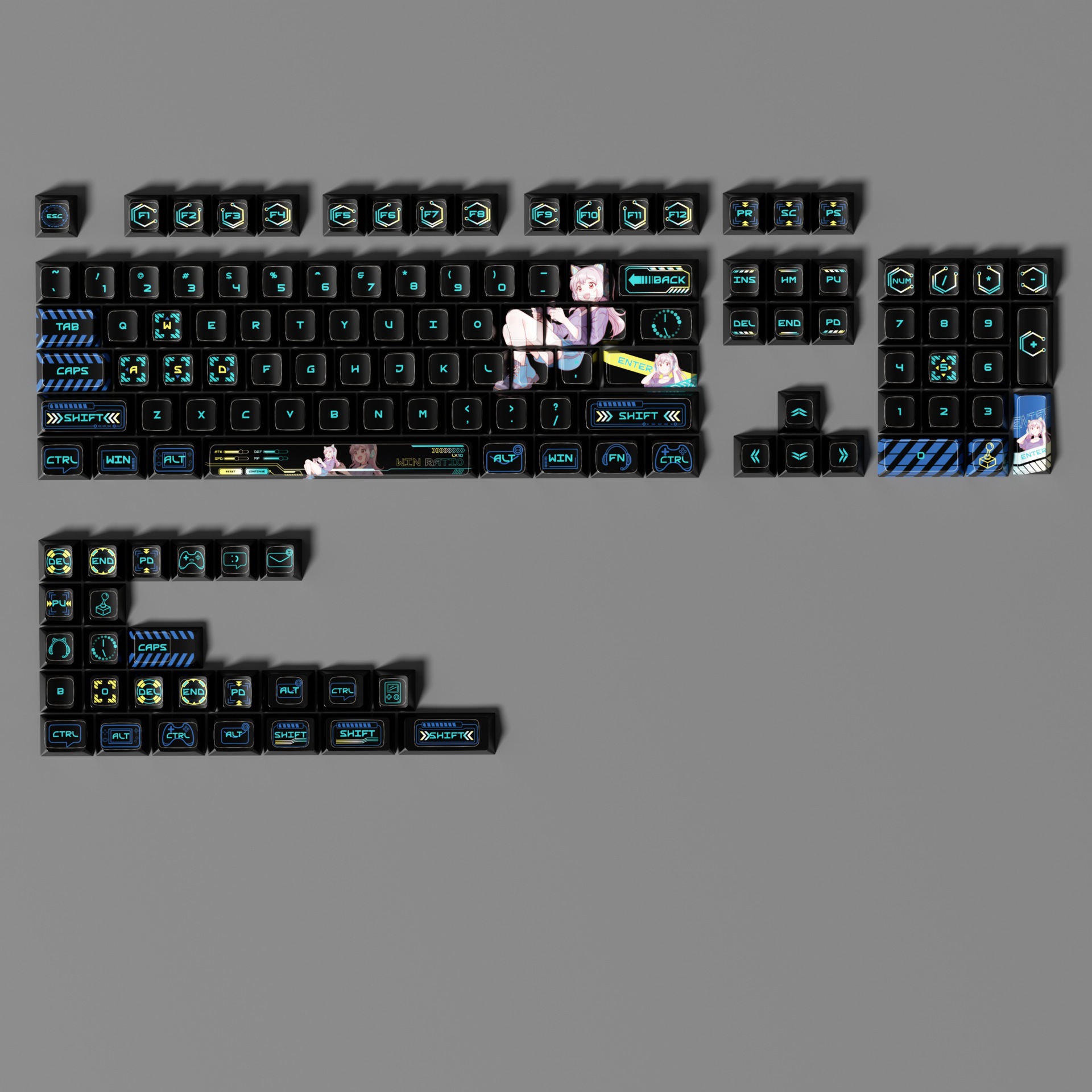 E-Sports Story - Keycap Bertem - Esports Gaming Keyboard ulasan dan harga