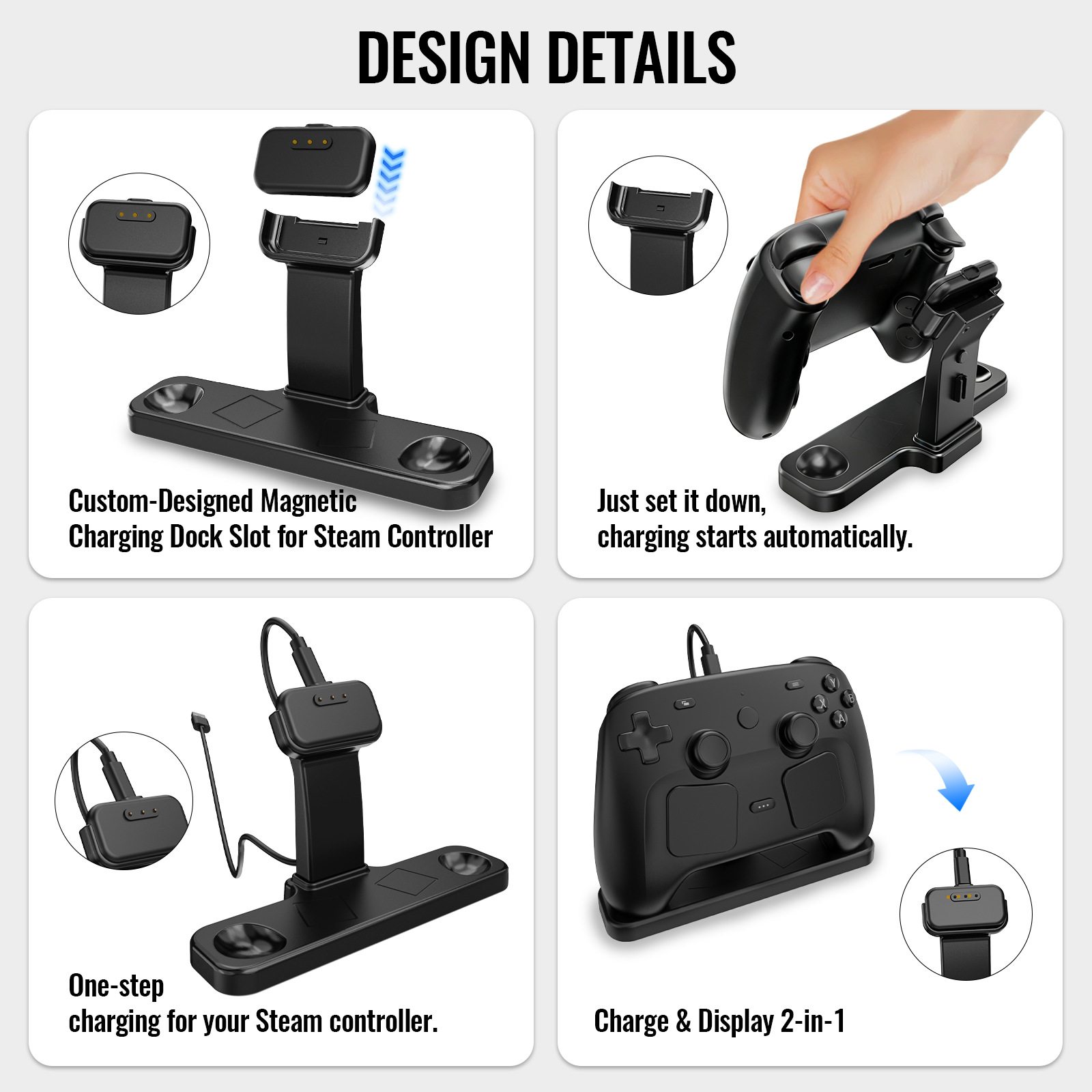 Dok Pengisi Daya Magnetik & St - Controller Charging Stand ulasan dan harga