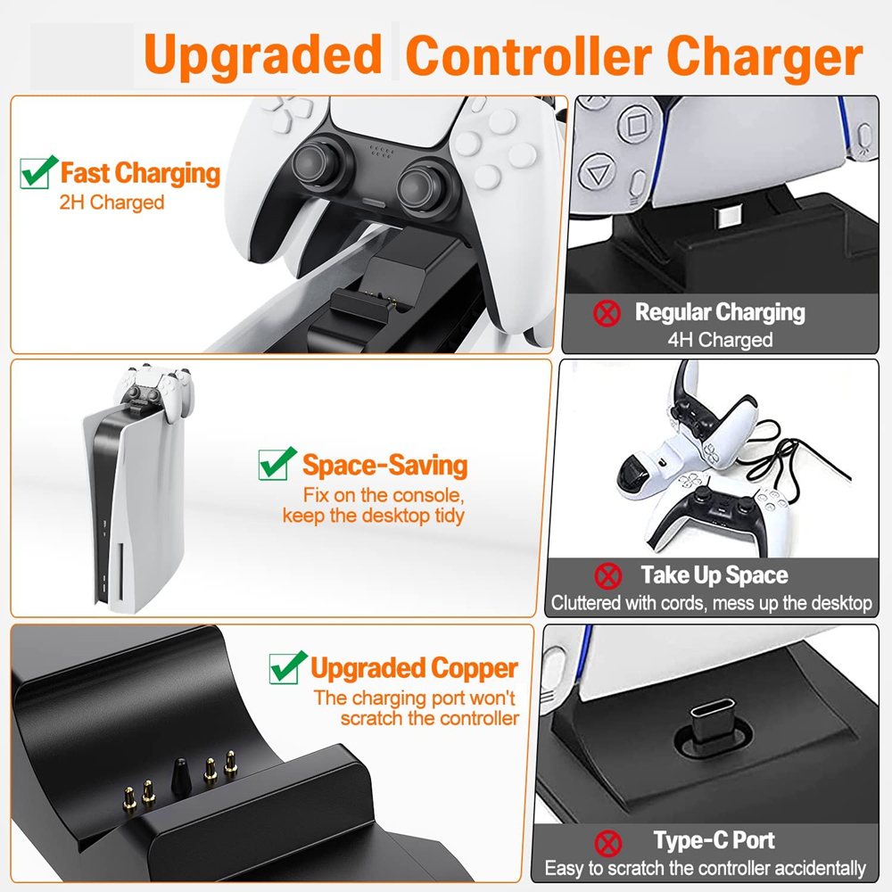 Pengisi daya kontroler PS5 Gam - Controller Charging Stand ulasan dan harga