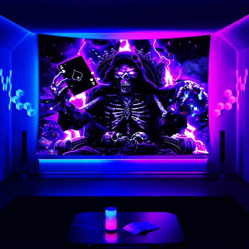 VIKAMA Dark Poker King Skull T - Esports Gaming Kings ulasan dan harga