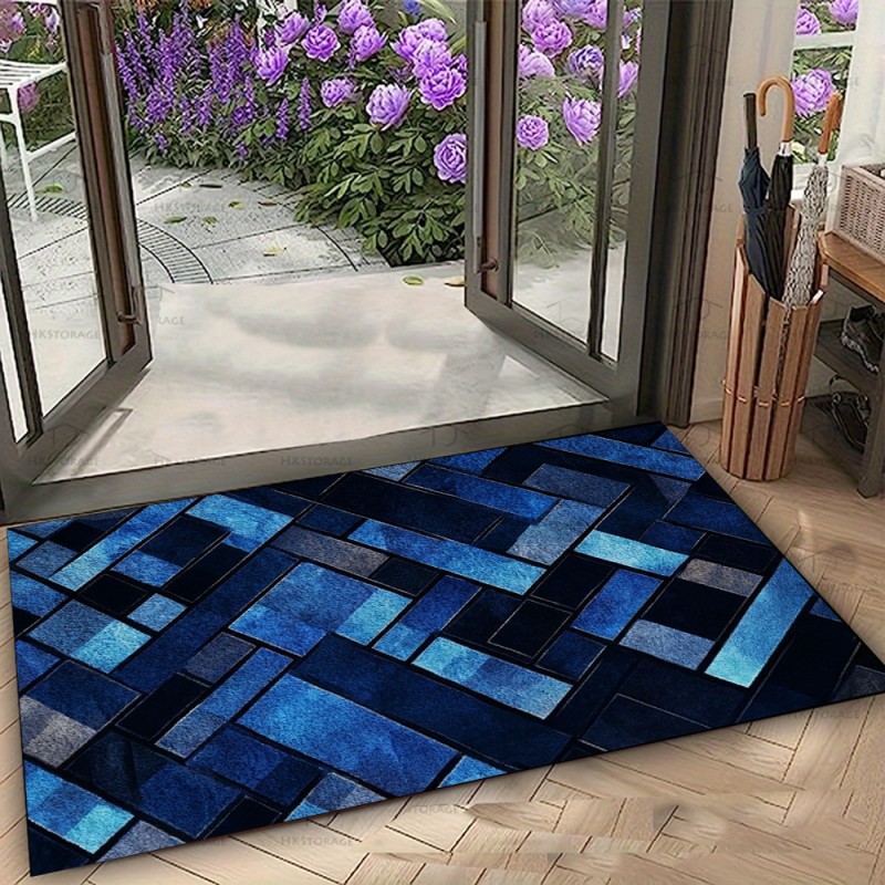 Karpet Geometris Biru Nordik A - Esports Gaming Live ulasan dan harga